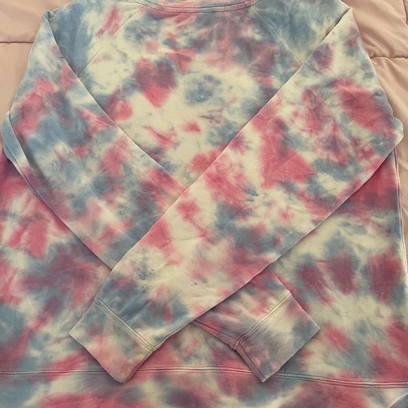 Sanctuary tie dye pink blue ombré modal blend relaxed fit sweater, size S boho - Picture 14 of 16